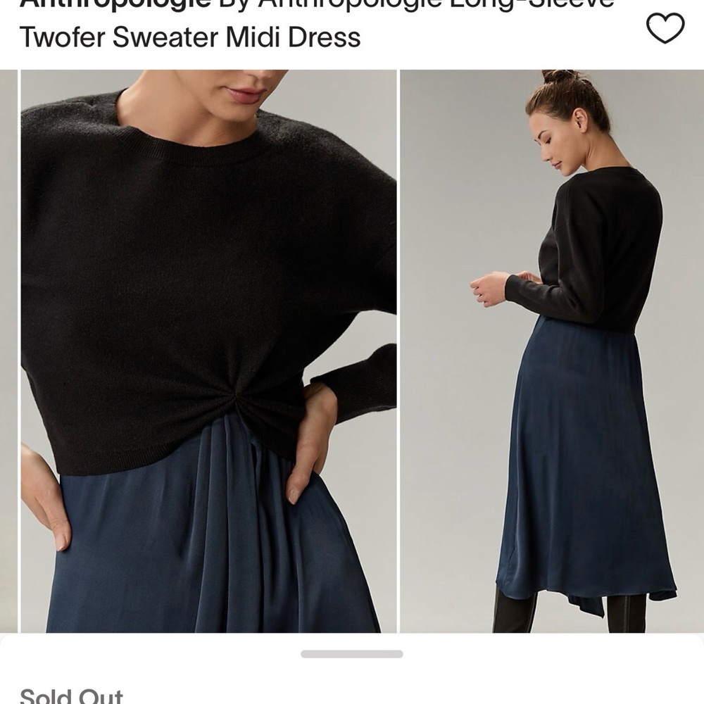 Anthropologie Midi Twofer dress.